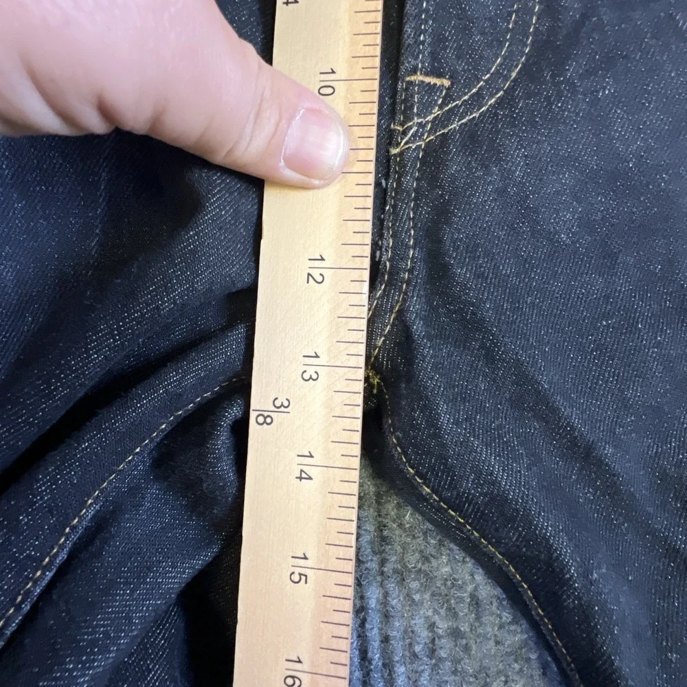 Levi's 501 Straight Leg Jeans Men's Size 46x32 (40x28) Button Fly Blk Wash Denim